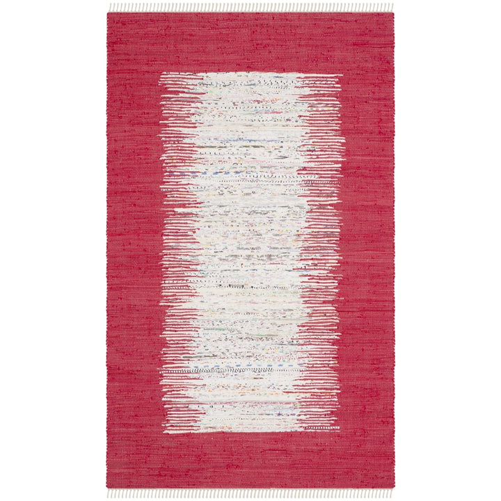 SAFAVIEH Montauk MTK711B Handwoven Ivory / Red Rug Image 10