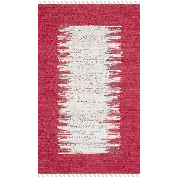 SAFAVIEH Montauk MTK711B Handwoven Ivory / Red Rug Image 1