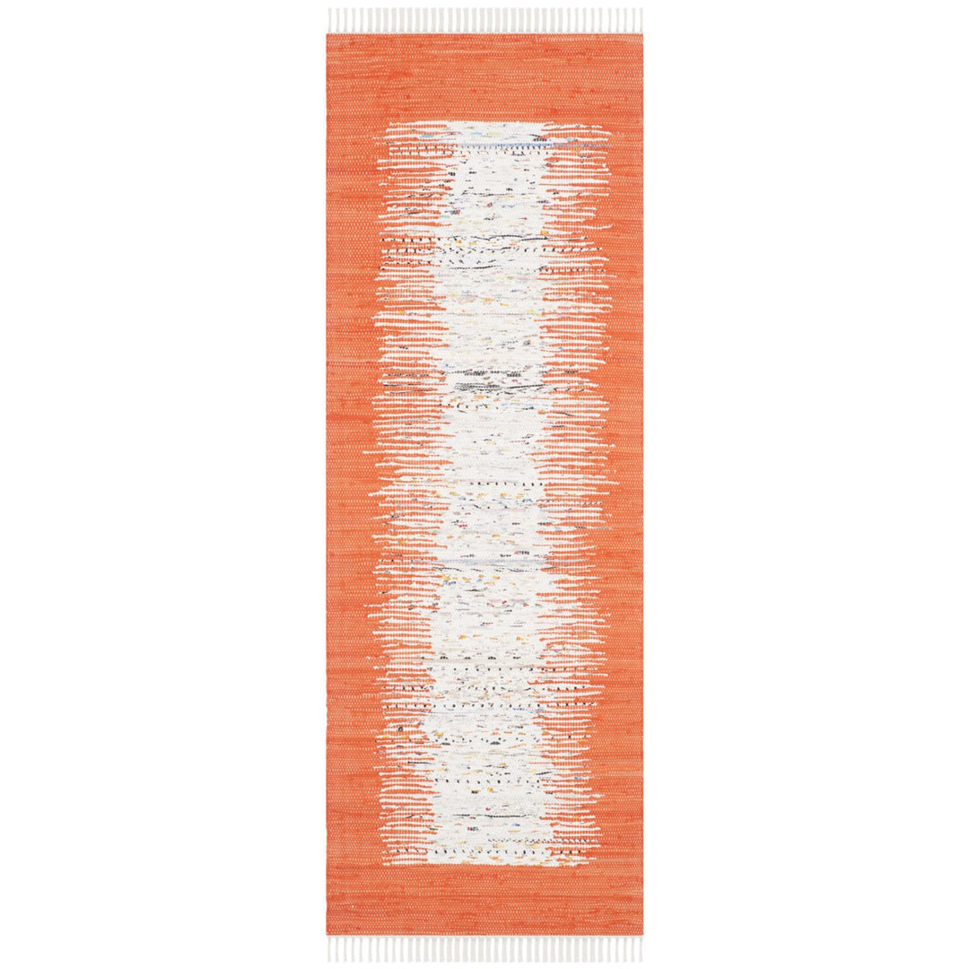 SAFAVIEH Montauk MTK711C Handwoven Ivory / Orange Rug Image 1