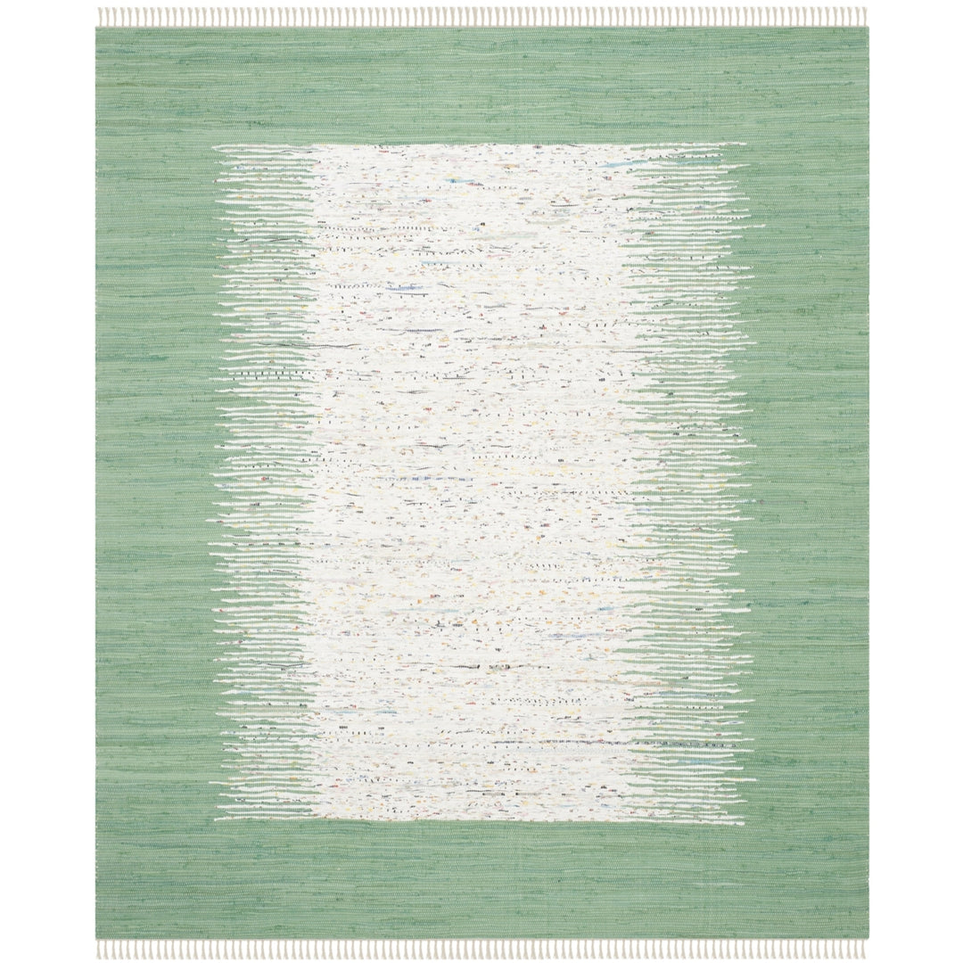 SAFAVIEH Montauk MTK711D Handwoven Ivory / Sea Green Rug Image 1