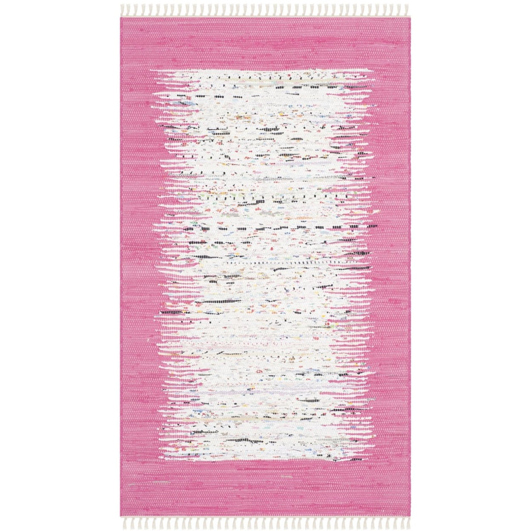 SAFAVIEH Montauk MTK711A Handwoven Ivory / Pink Rug Image 1