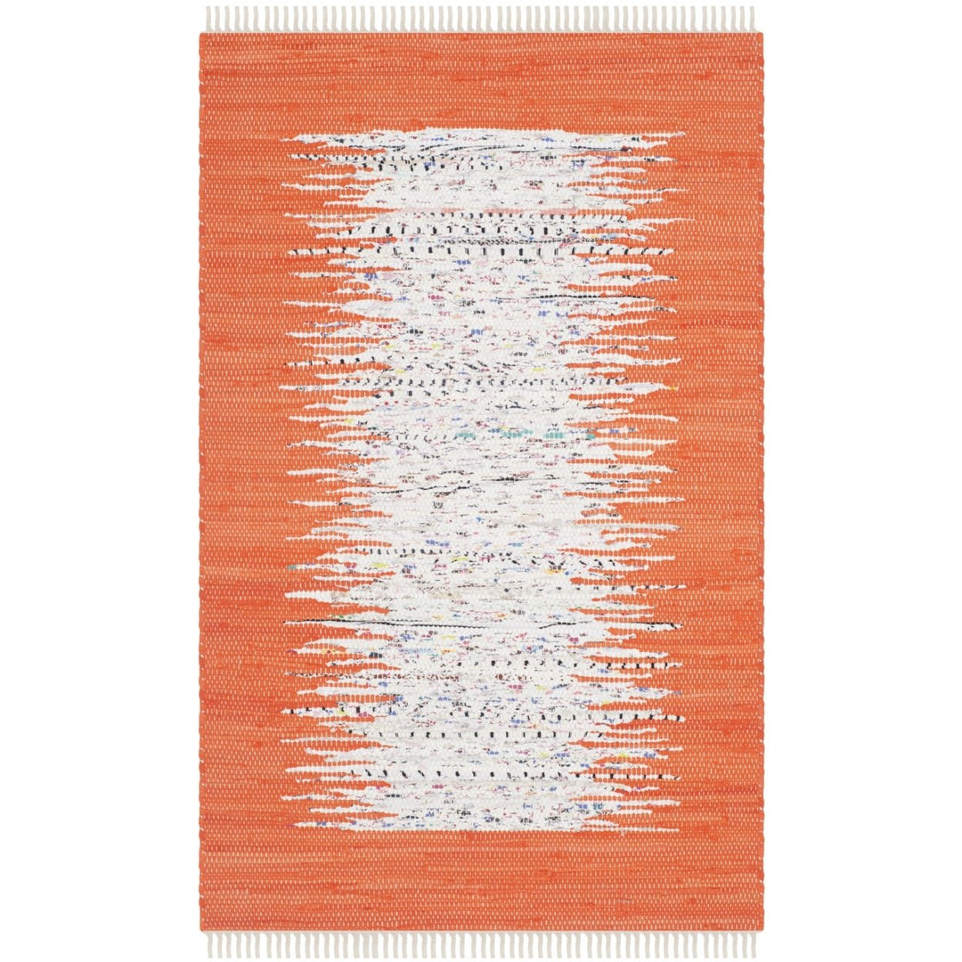 SAFAVIEH Montauk MTK711C Handwoven Ivory / Orange Rug Image 1