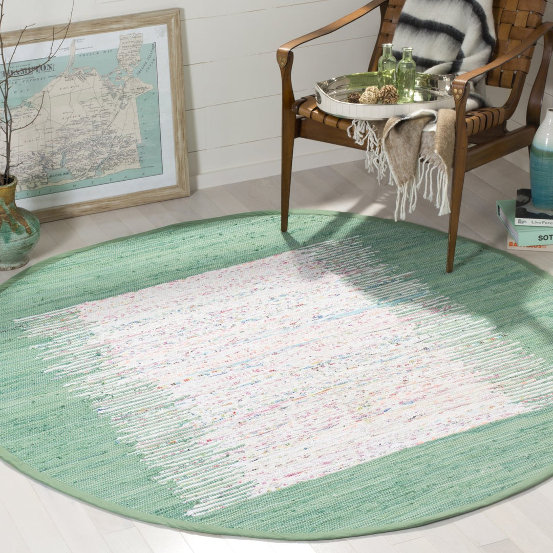 SAFAVIEH Montauk MTK711D Handwoven Ivory / Sea Green Rug Image 2