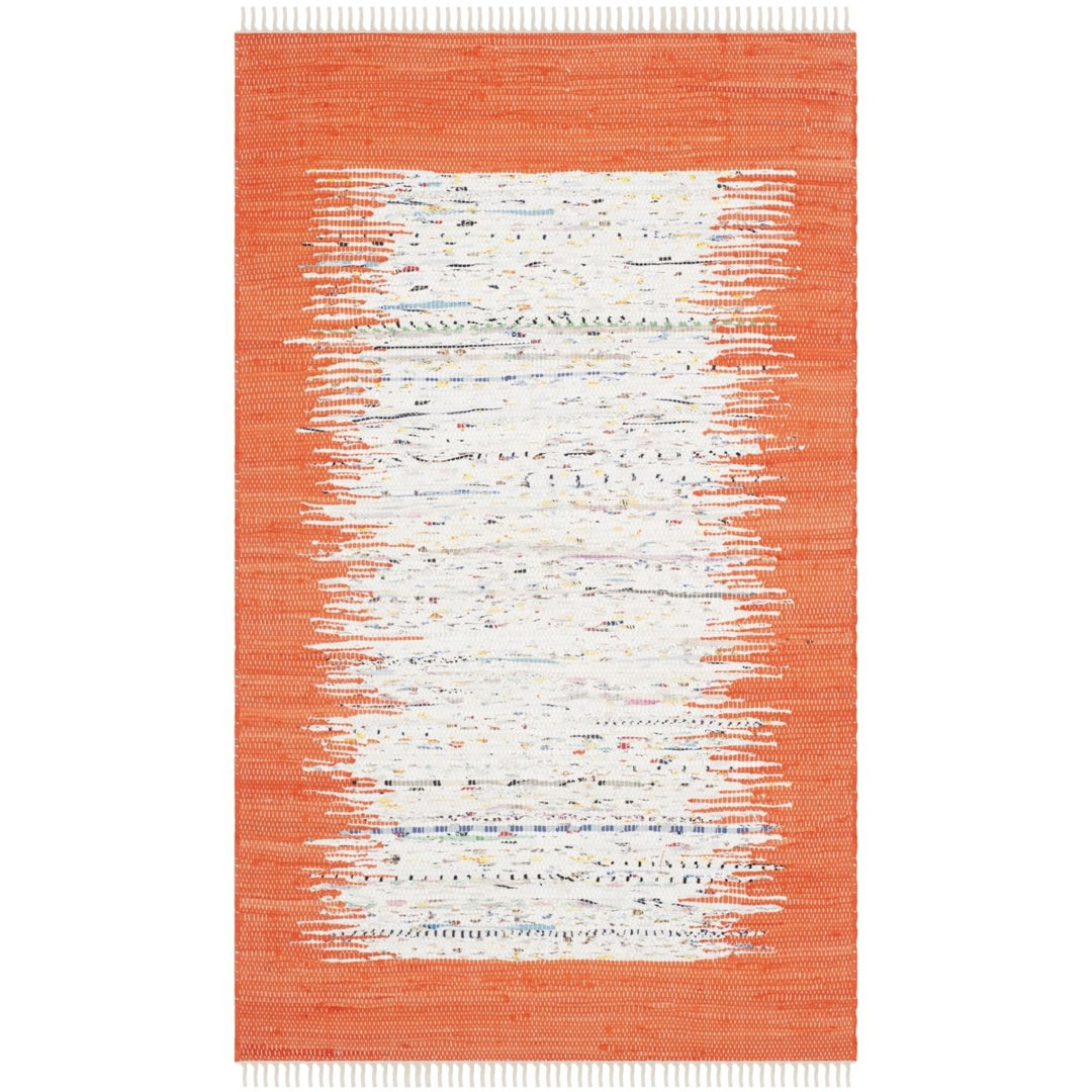 SAFAVIEH Montauk MTK711C Handwoven Ivory / Orange Rug Image 1