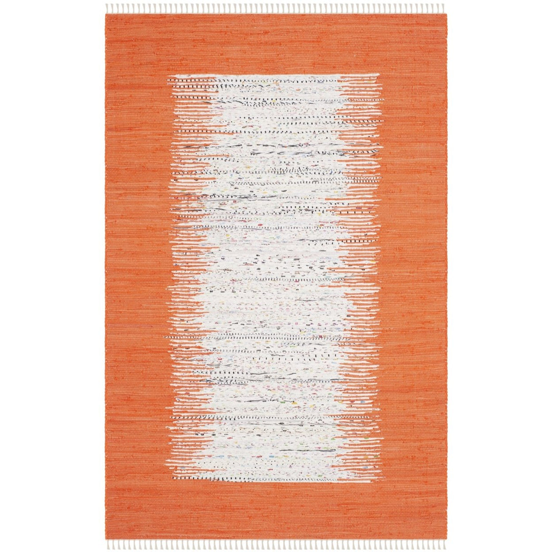 SAFAVIEH Montauk MTK711C Handwoven Ivory / Orange Rug Image 1