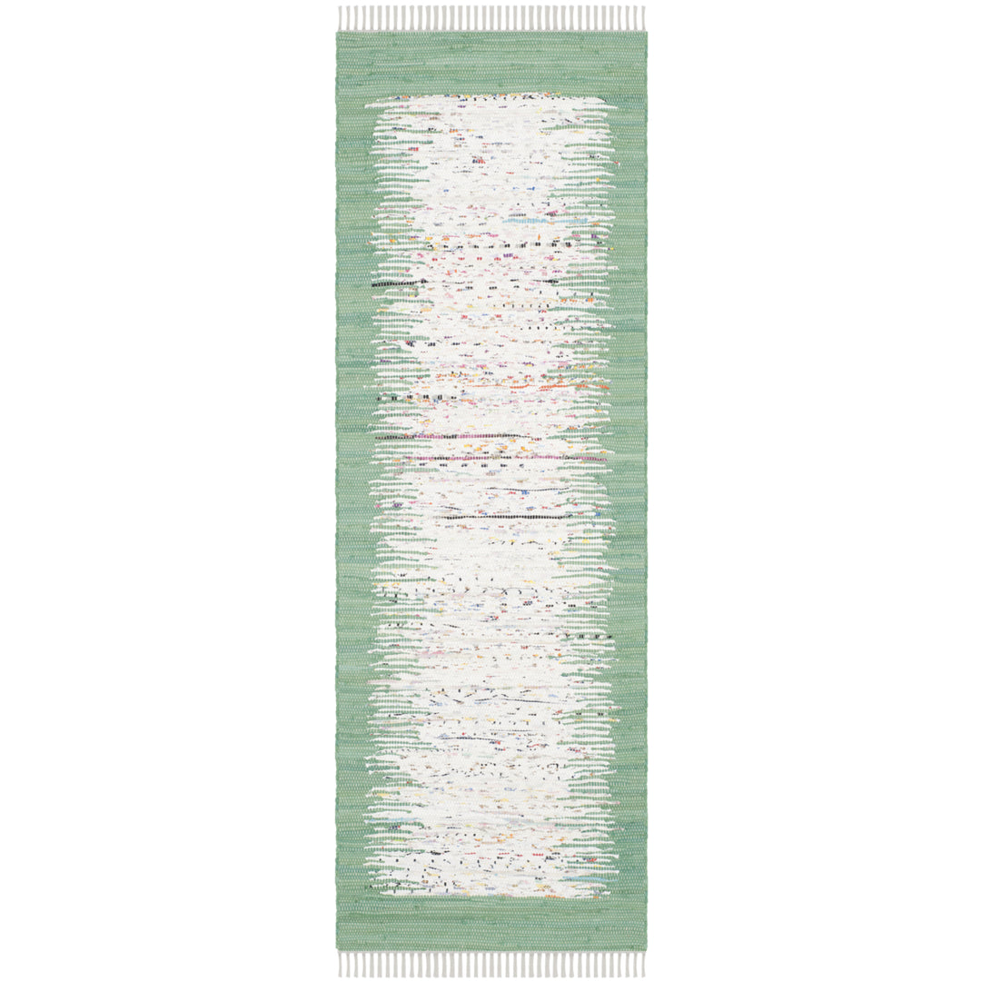 SAFAVIEH Montauk MTK711D Handwoven Ivory / Sea Green Rug Image 5