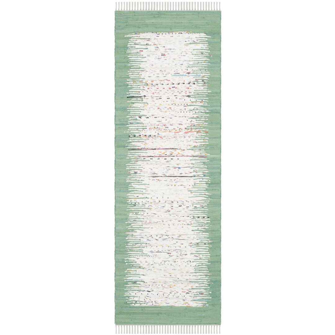 SAFAVIEH Montauk MTK711D Handwoven Ivory / Sea Green Rug Image 1