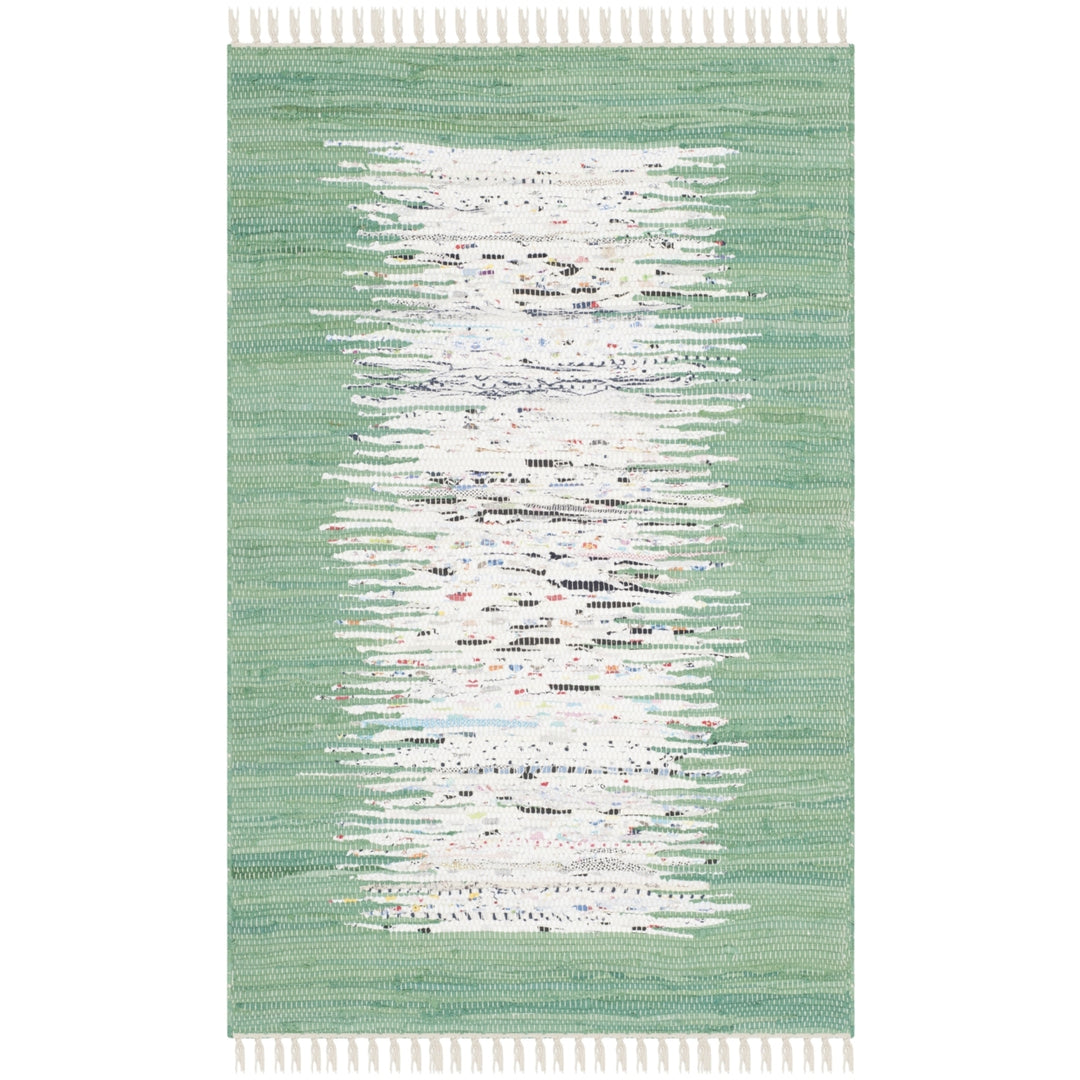 SAFAVIEH Montauk MTK711D Handwoven Ivory / Sea Green Rug Image 8