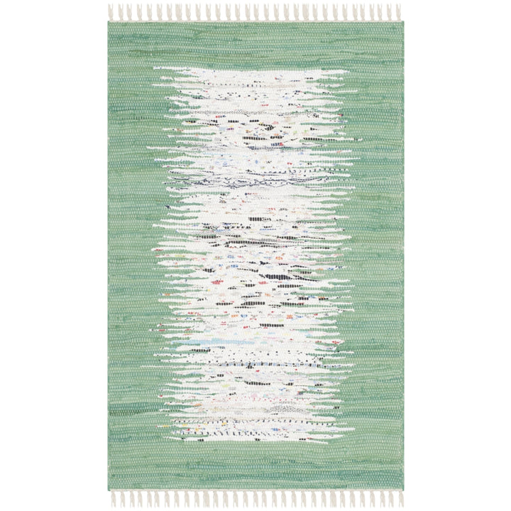 SAFAVIEH Montauk MTK711D Handwoven Ivory / Sea Green Rug Image 8