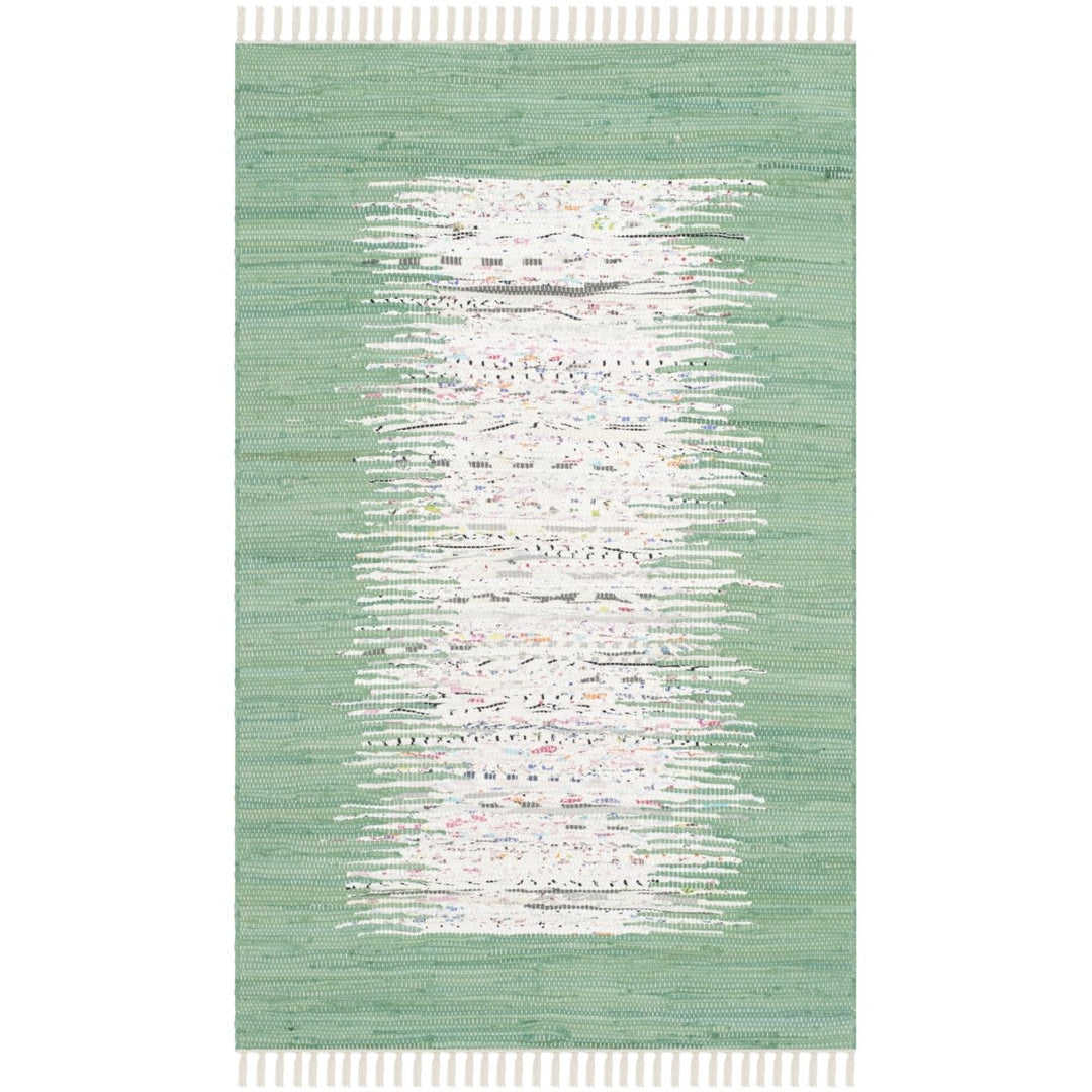 SAFAVIEH Montauk MTK711D Handwoven Ivory / Sea Green Rug Image 9