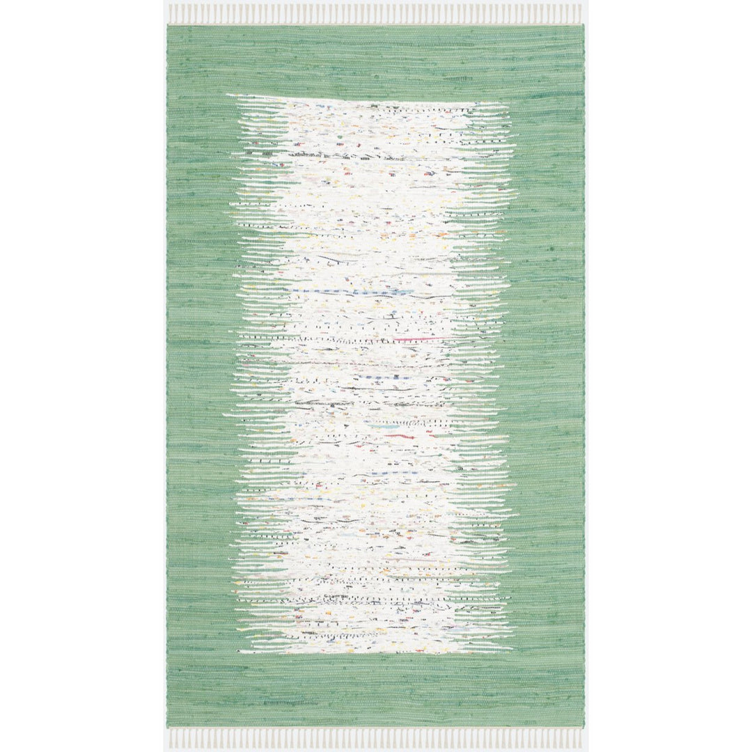 SAFAVIEH Montauk MTK711D Handwoven Ivory / Sea Green Rug Image 1