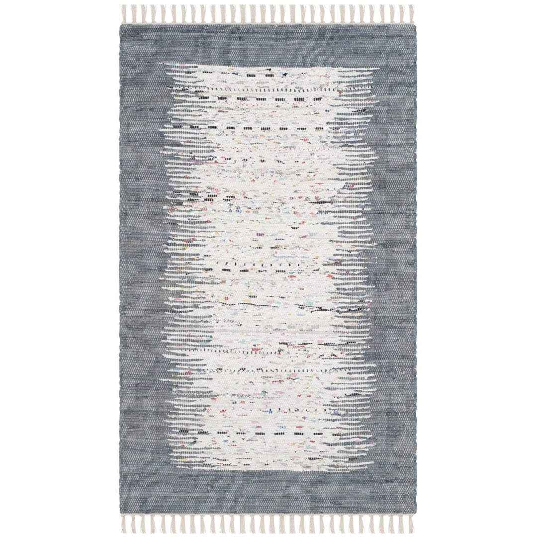 SAFAVIEH Montauk MTK711G Handwoven Ivory / Grey Rug Image 1