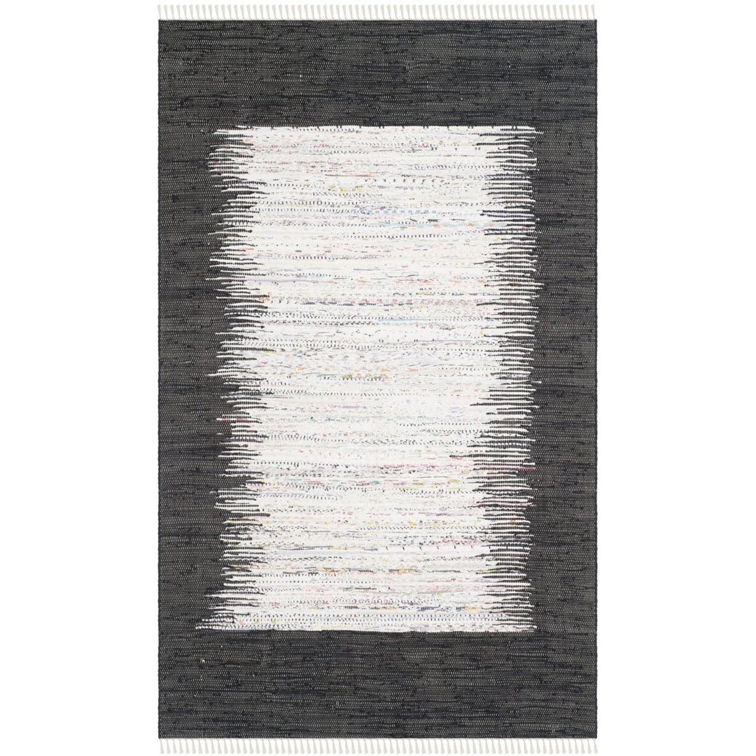 SAFAVIEH Montauk MTK711H Handwoven Ivory / Black Rug Image 1