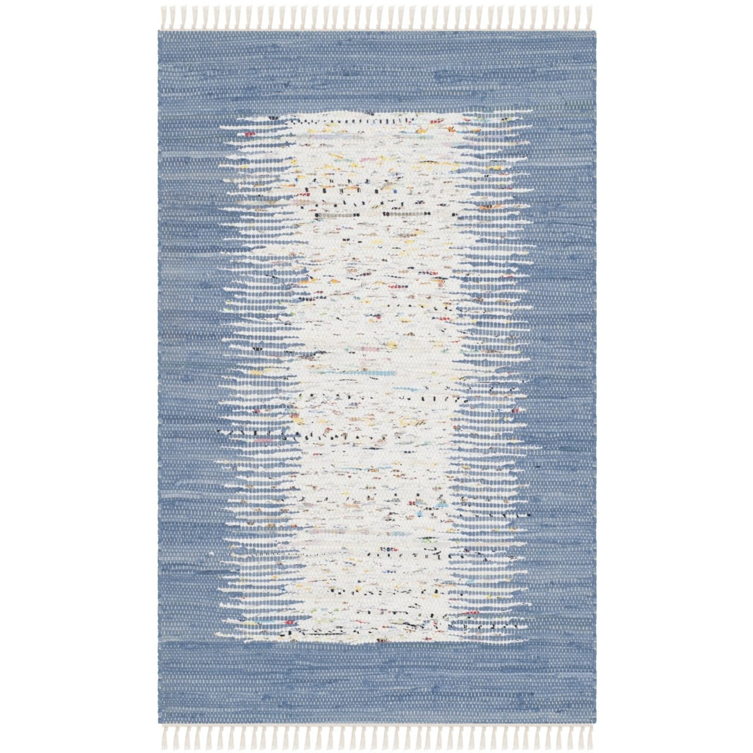 SAFAVIEH Montauk MTK711E Handwoven Ivory / Dark Blue Rug Image 1