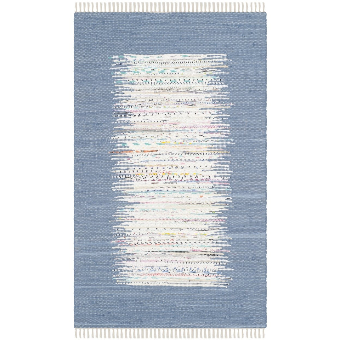 SAFAVIEH Montauk MTK711E Handwoven Ivory / Dark Blue Rug Image 1