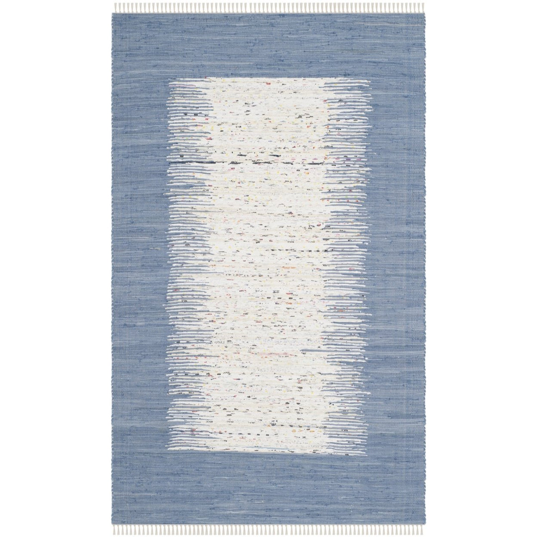 SAFAVIEH Montauk MTK711E Handwoven Ivory / Dark Blue Rug Image 1