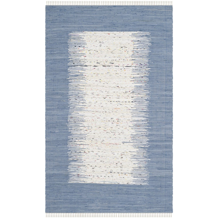 SAFAVIEH Montauk MTK711E Handwoven Ivory / Dark Blue Rug Image 1