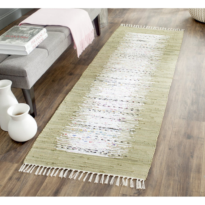 SAFAVIEH Montauk MTK711K Handwoven Ivory / Olive Rug Image 3