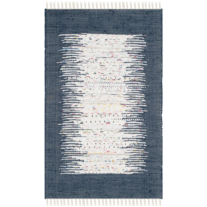 SAFAVIEH Montauk MTK711L Handwoven Ivory / Navy Rug Image 2