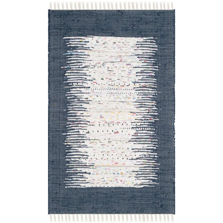 SAFAVIEH Montauk MTK711L Handwoven Ivory / Navy Rug Image 1