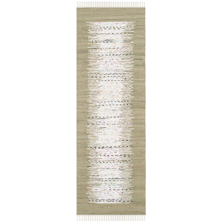 SAFAVIEH Montauk MTK711K Handwoven Ivory / Olive Rug Image 5