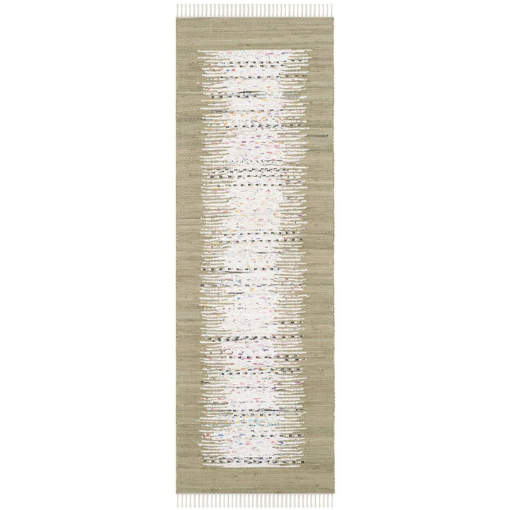 SAFAVIEH Montauk MTK711K Handwoven Ivory / Olive Rug Image 1