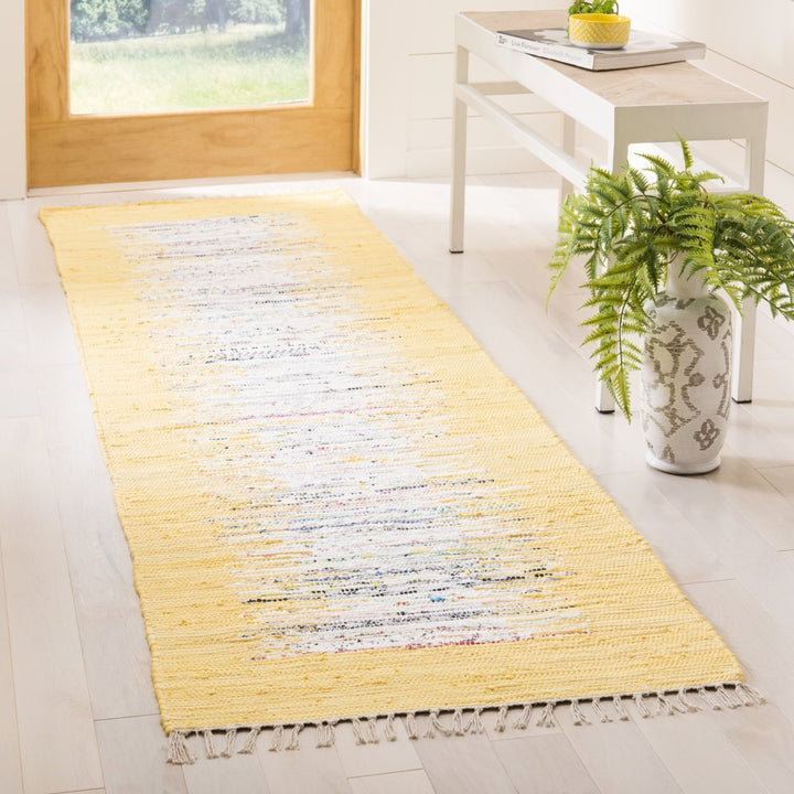 SAFAVIEH Montauk MTK711Q Handwoven Ivory / Yellow Rug Image 3