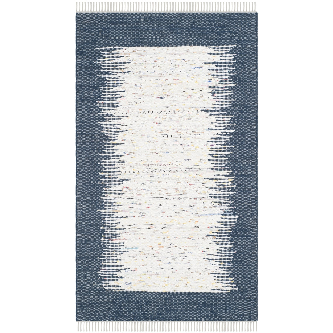 SAFAVIEH Montauk MTK711L Handwoven Ivory / Navy Rug Image 4