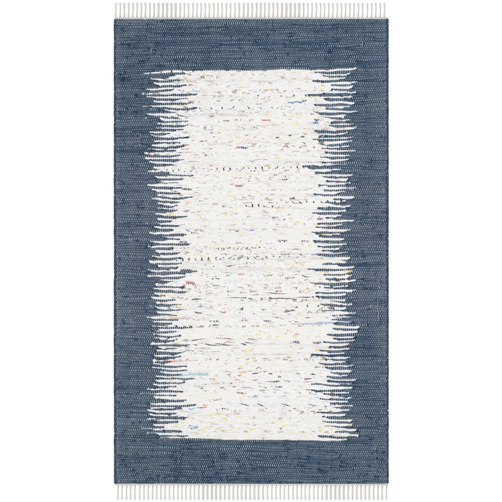 SAFAVIEH Montauk MTK711L Handwoven Ivory / Navy Rug Image 4