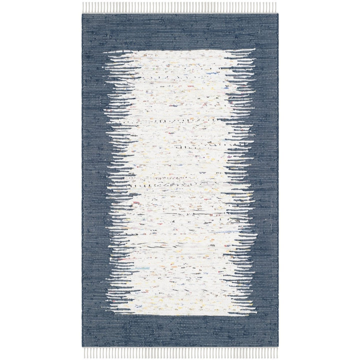 SAFAVIEH Montauk MTK711L Handwoven Ivory / Navy Rug Image 1