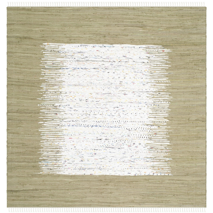 SAFAVIEH Montauk MTK711K Handwoven Ivory / Olive Rug Image 6