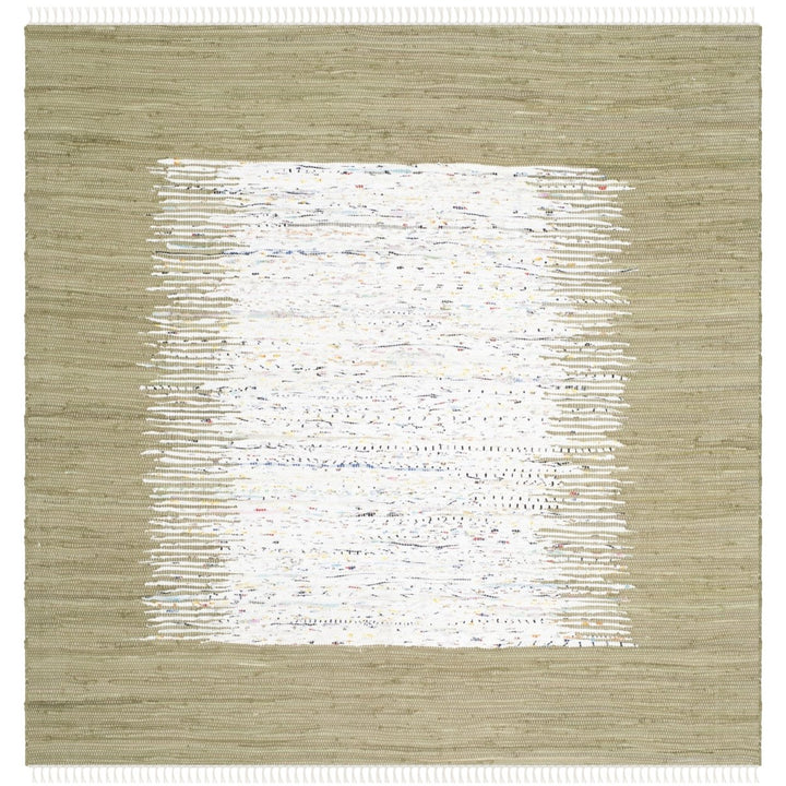 SAFAVIEH Montauk MTK711K Handwoven Ivory / Olive Rug Image 1