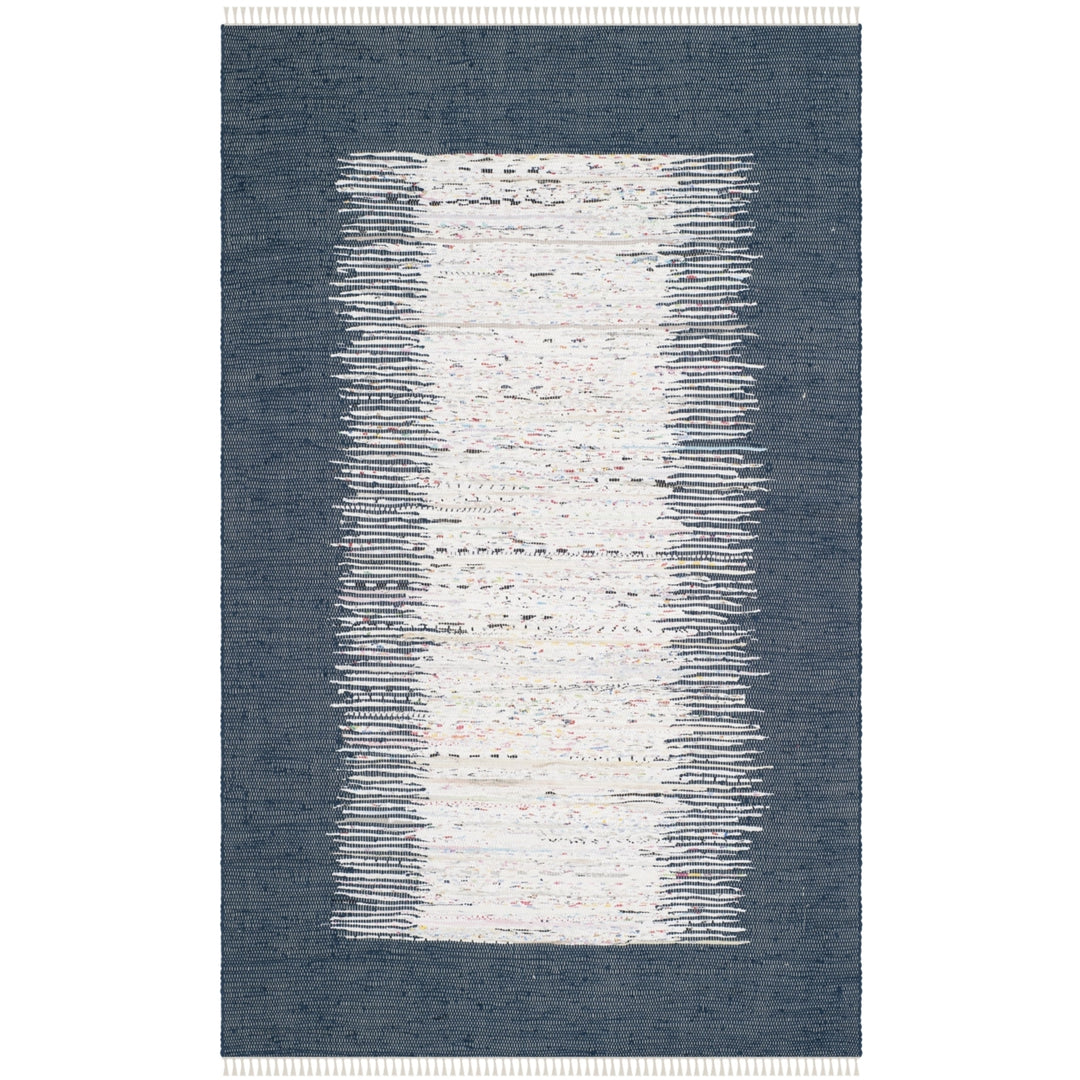 SAFAVIEH Montauk MTK711L Handwoven Ivory / Navy Rug Image 5