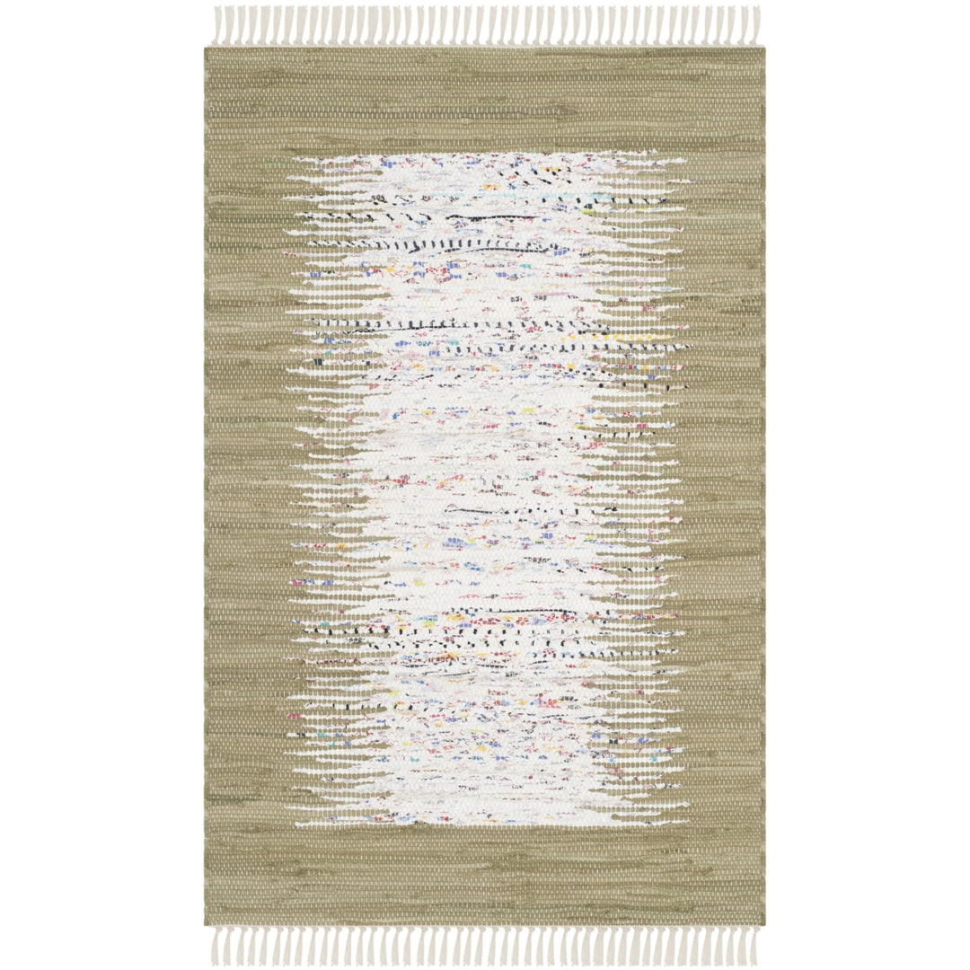 SAFAVIEH Montauk MTK711K Handwoven Ivory / Olive Rug Image 8