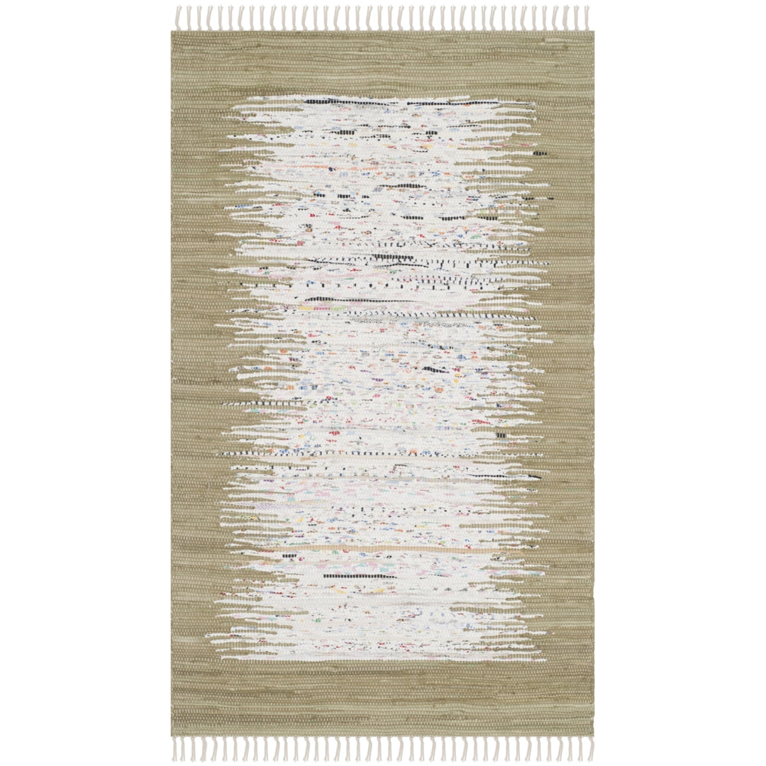 SAFAVIEH Montauk MTK711K Handwoven Ivory / Olive Rug Image 9