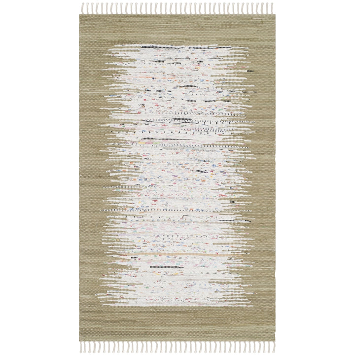 SAFAVIEH Montauk MTK711K Handwoven Ivory / Olive Rug Image 9