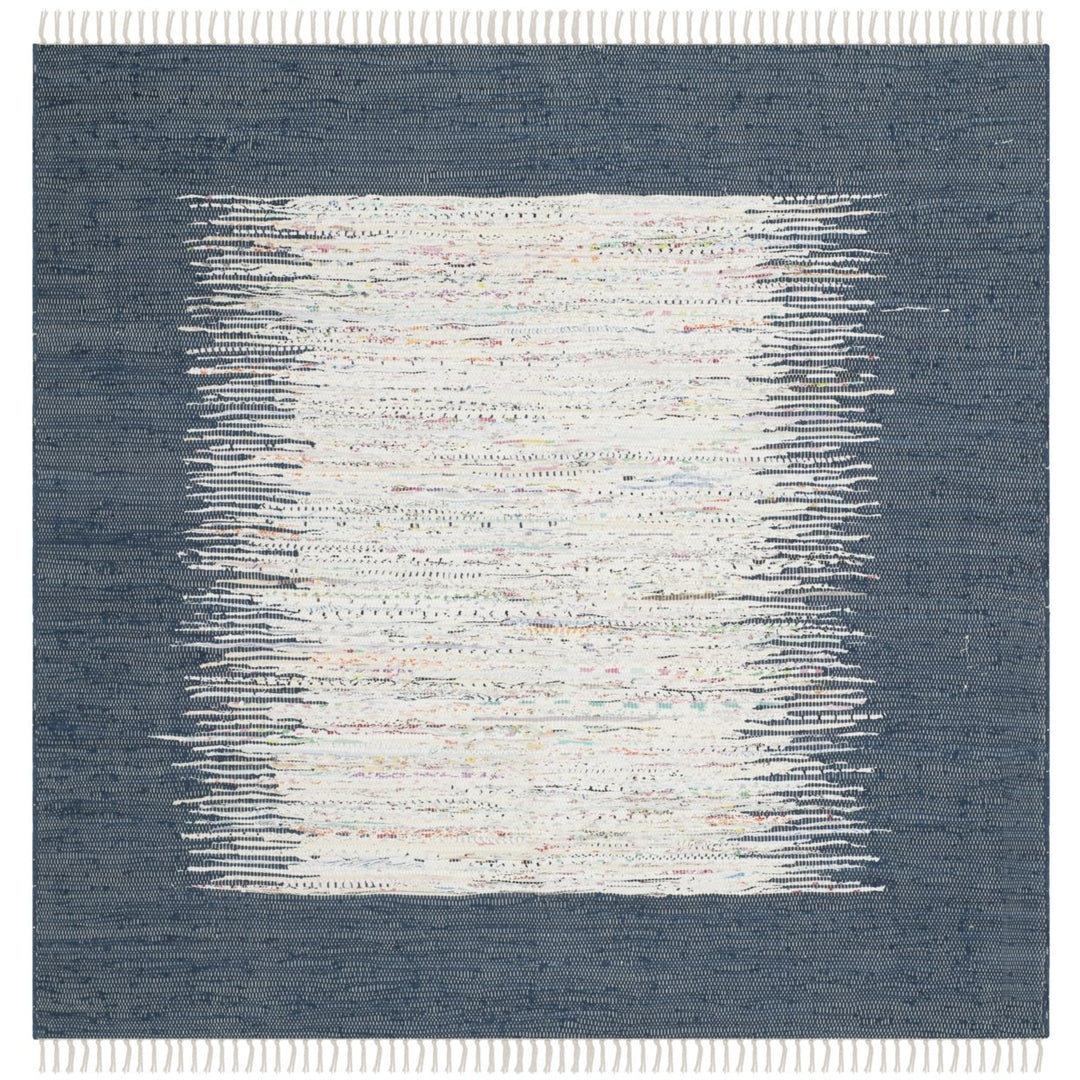 SAFAVIEH Montauk MTK711L Handwoven Ivory / Navy Rug Image 1