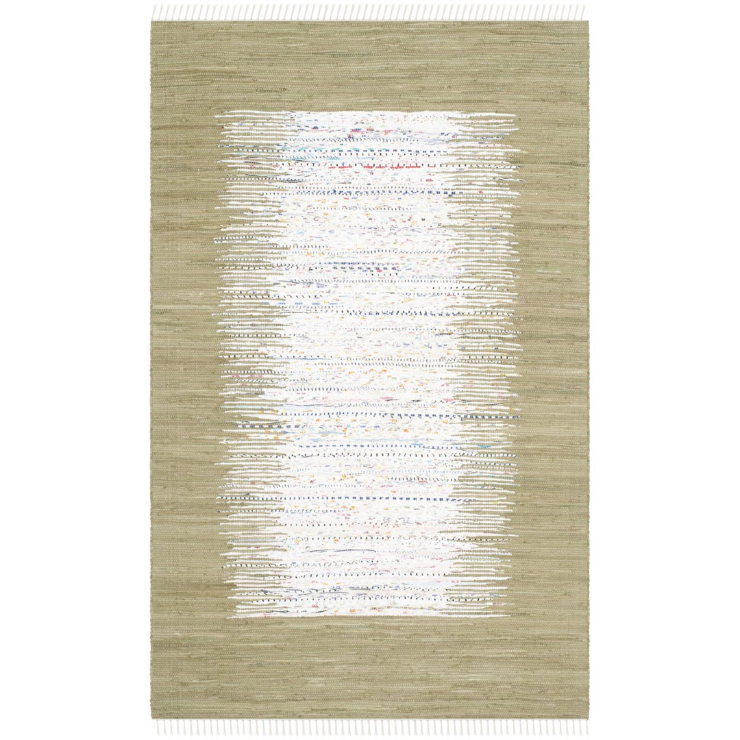 SAFAVIEH Montauk MTK711K Handwoven Ivory / Olive Rug Image 1