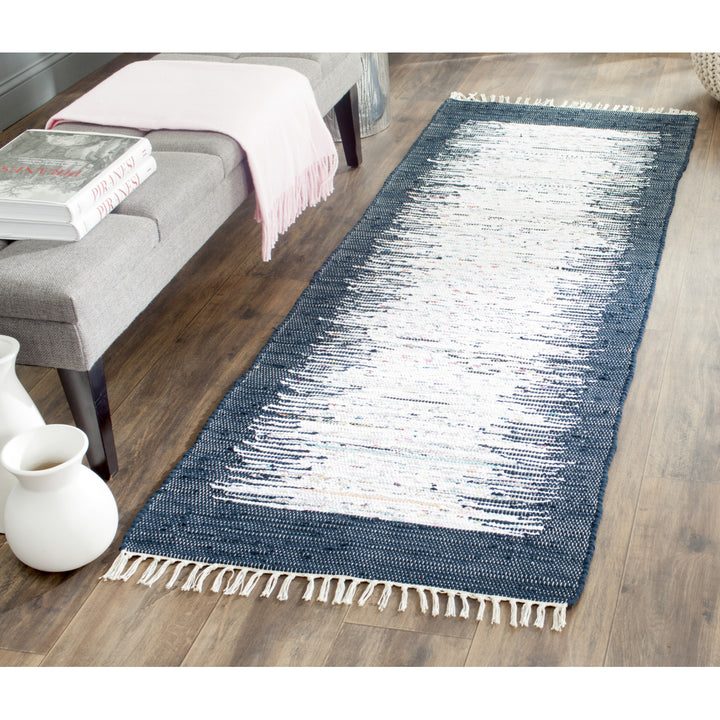 SAFAVIEH Montauk MTK711L Handwoven Ivory / Navy Rug Image 11