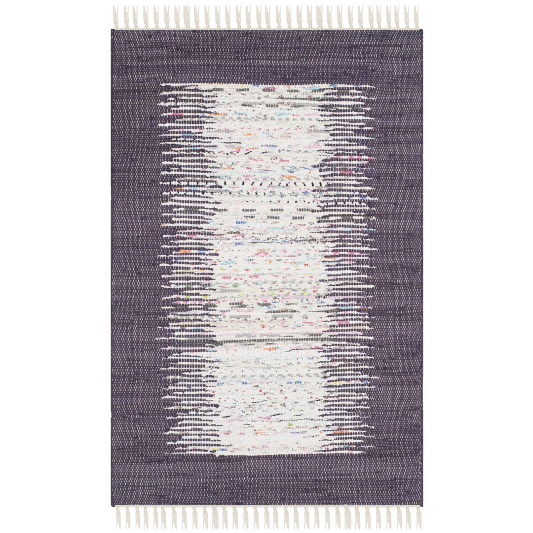 SAFAVIEH Montauk MTK711M Handwoven Ivory / Purple Rug Image 8