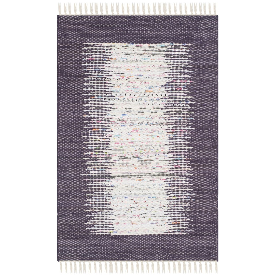 SAFAVIEH Montauk MTK711M Handwoven Ivory / Purple Rug Image 1