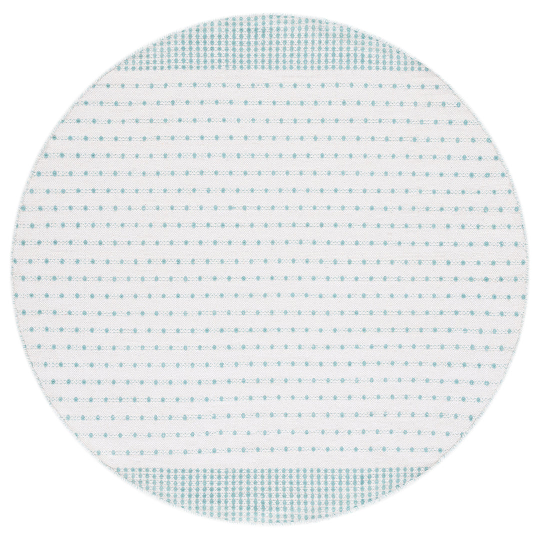 SAFAVIEH Montauk MTK714J Handwoven Aqua / Ivory Rug Image 3