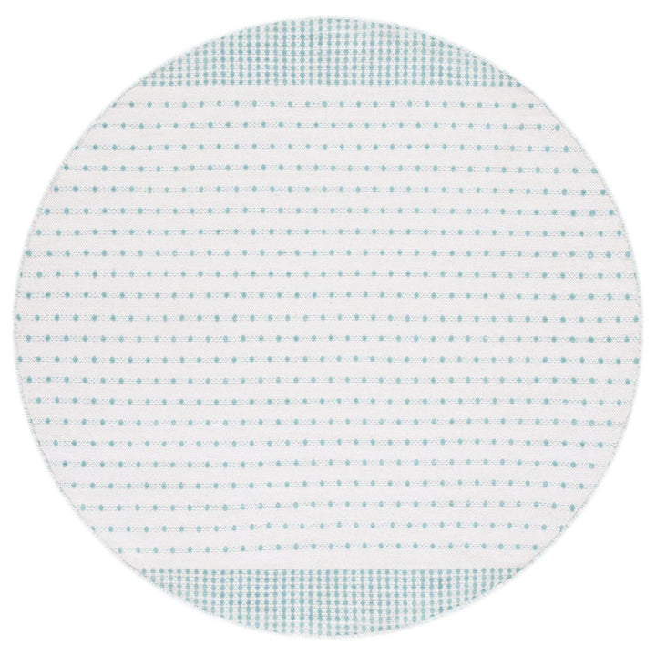 SAFAVIEH Montauk MTK714J Handwoven Aqua / Ivory Rug Image 1