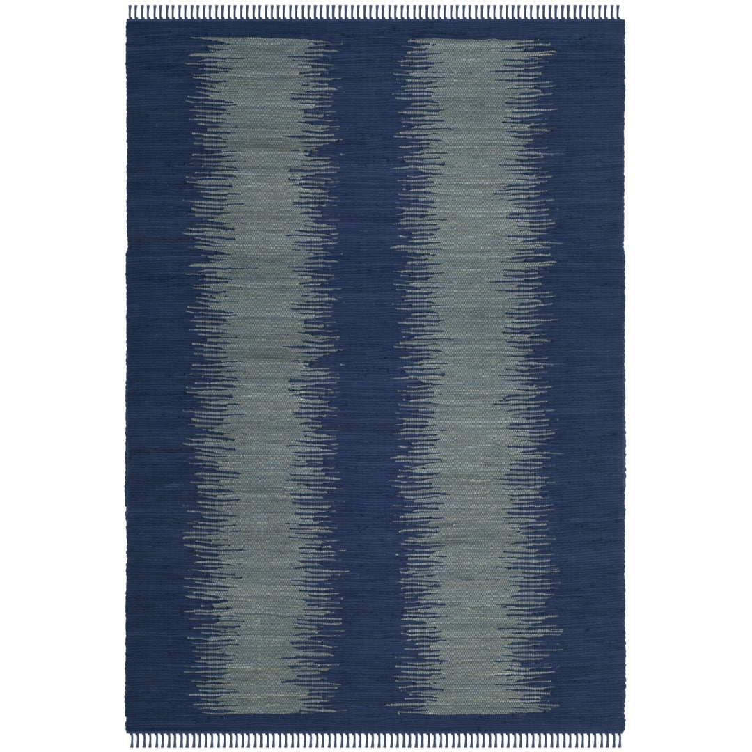 SAFAVIEH Montauk Collection MTK718H Handwoven Navy Rug Image 1