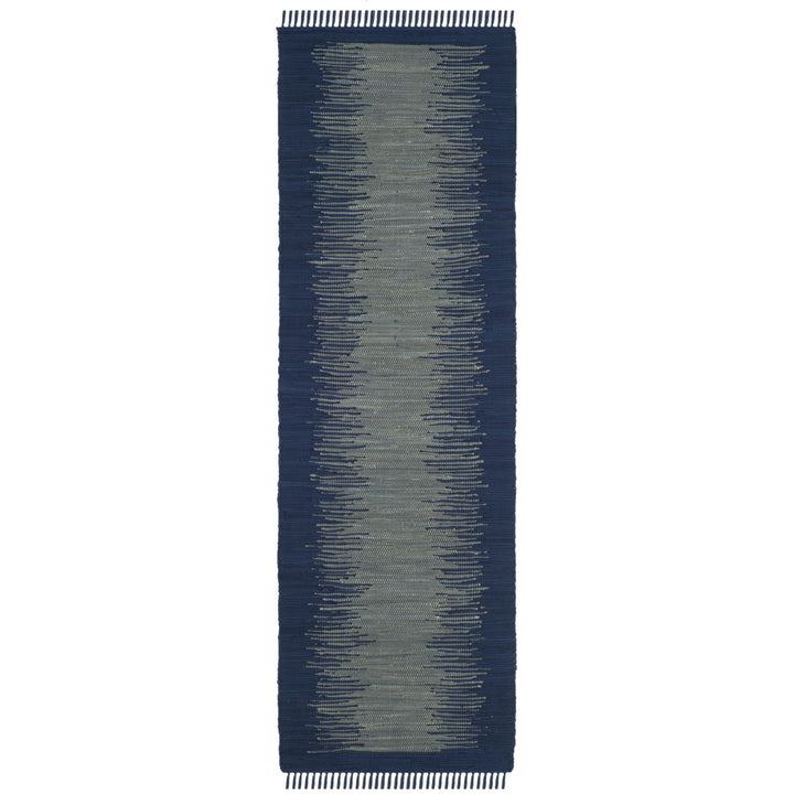 SAFAVIEH Montauk Collection MTK718H Handwoven Navy Rug Image 4