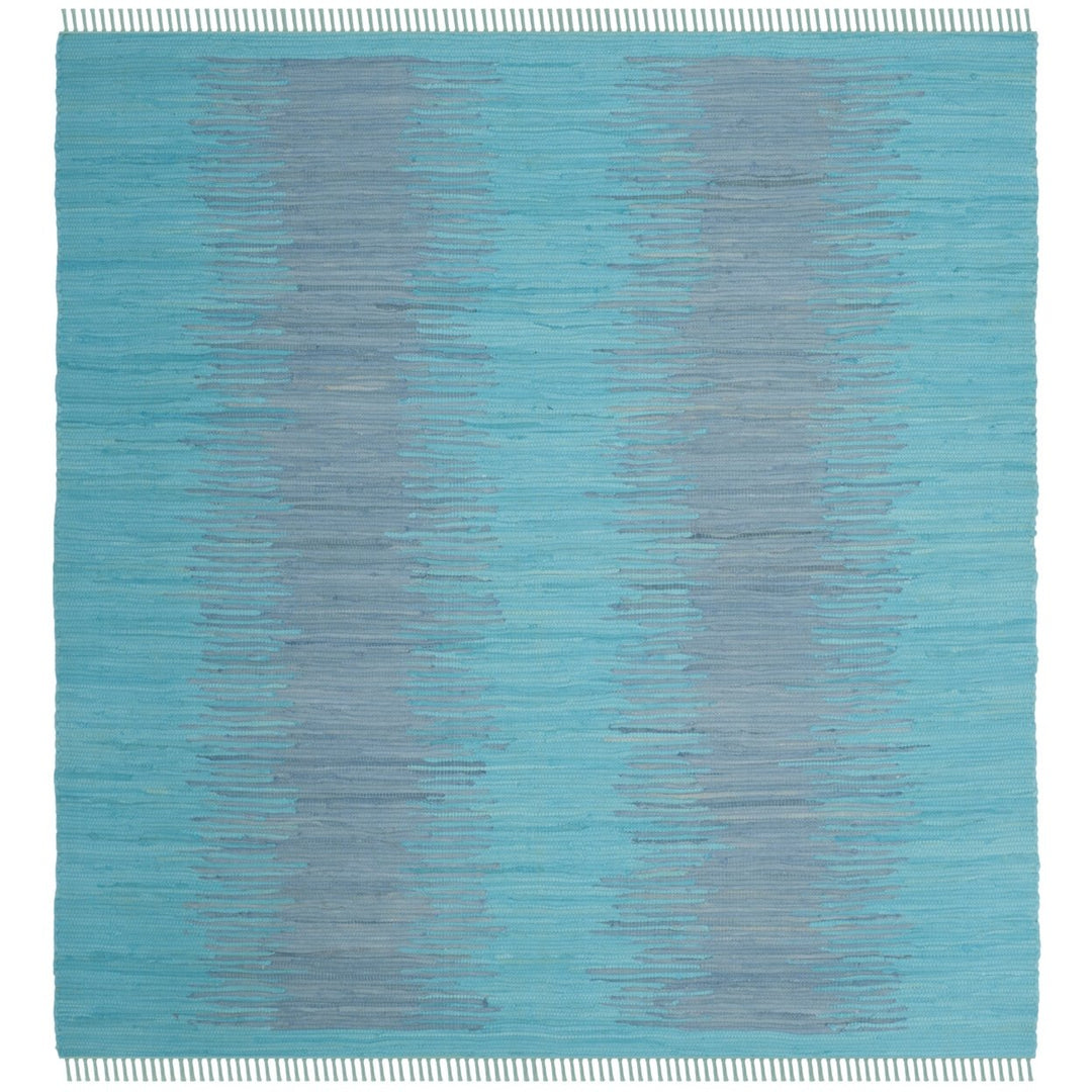 SAFAVIEH Montauk MTK718C Handwoven Turquoise Rug Image 1