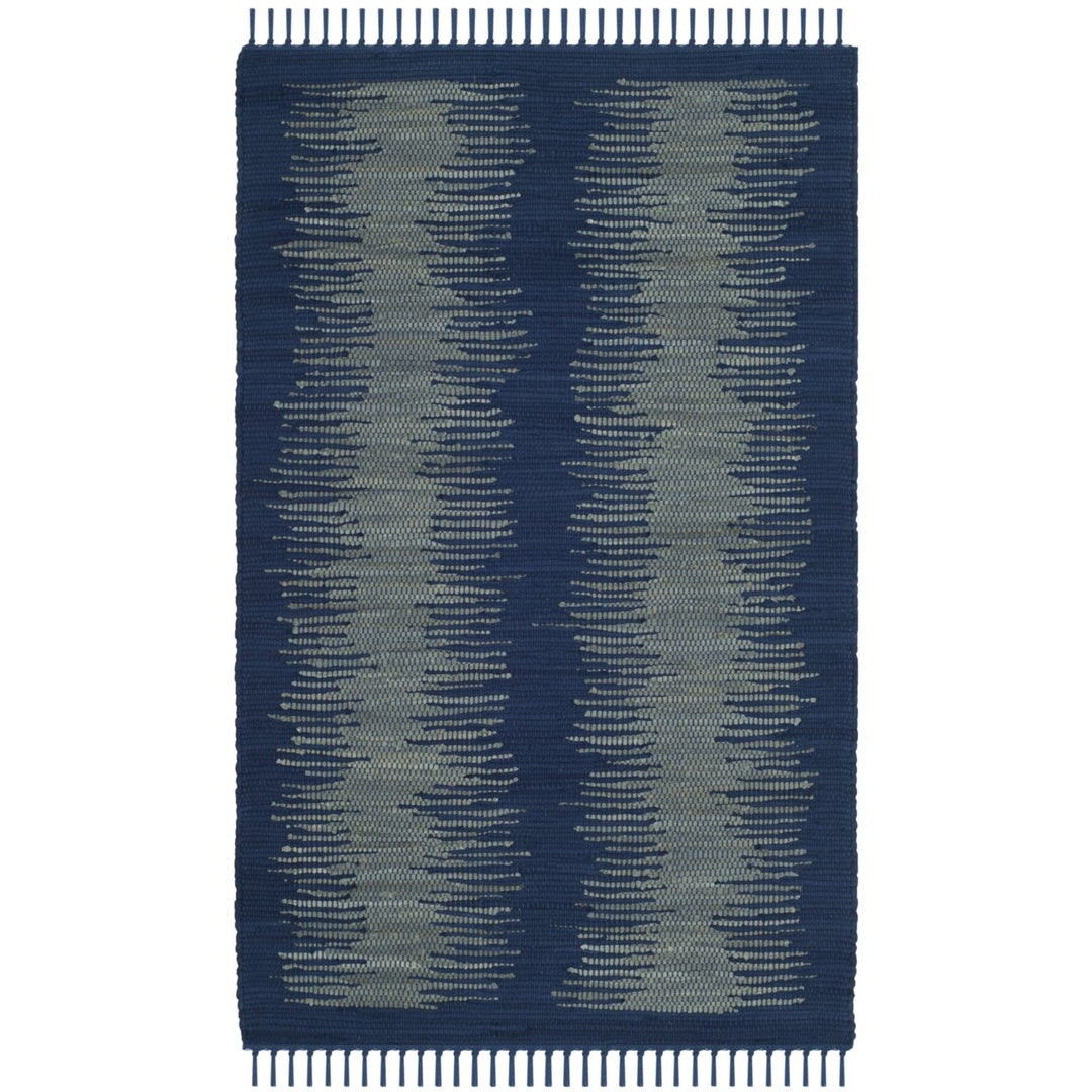 SAFAVIEH Montauk Collection MTK718H Handwoven Navy Rug Image 7