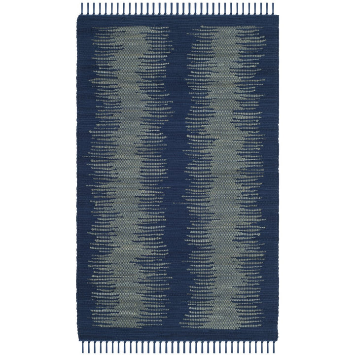 SAFAVIEH Montauk Collection MTK718H Handwoven Navy Rug Image 1