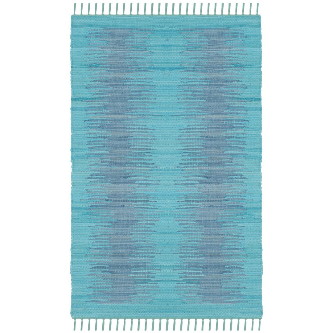 SAFAVIEH Montauk MTK718C Handwoven Turquoise Rug Image 1