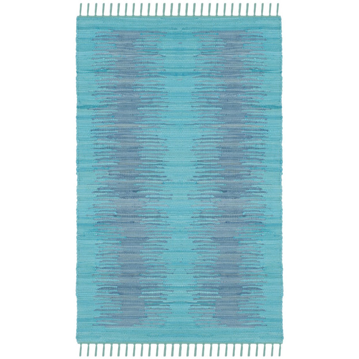 SAFAVIEH Montauk MTK718C Handwoven Turquoise Rug Image 1